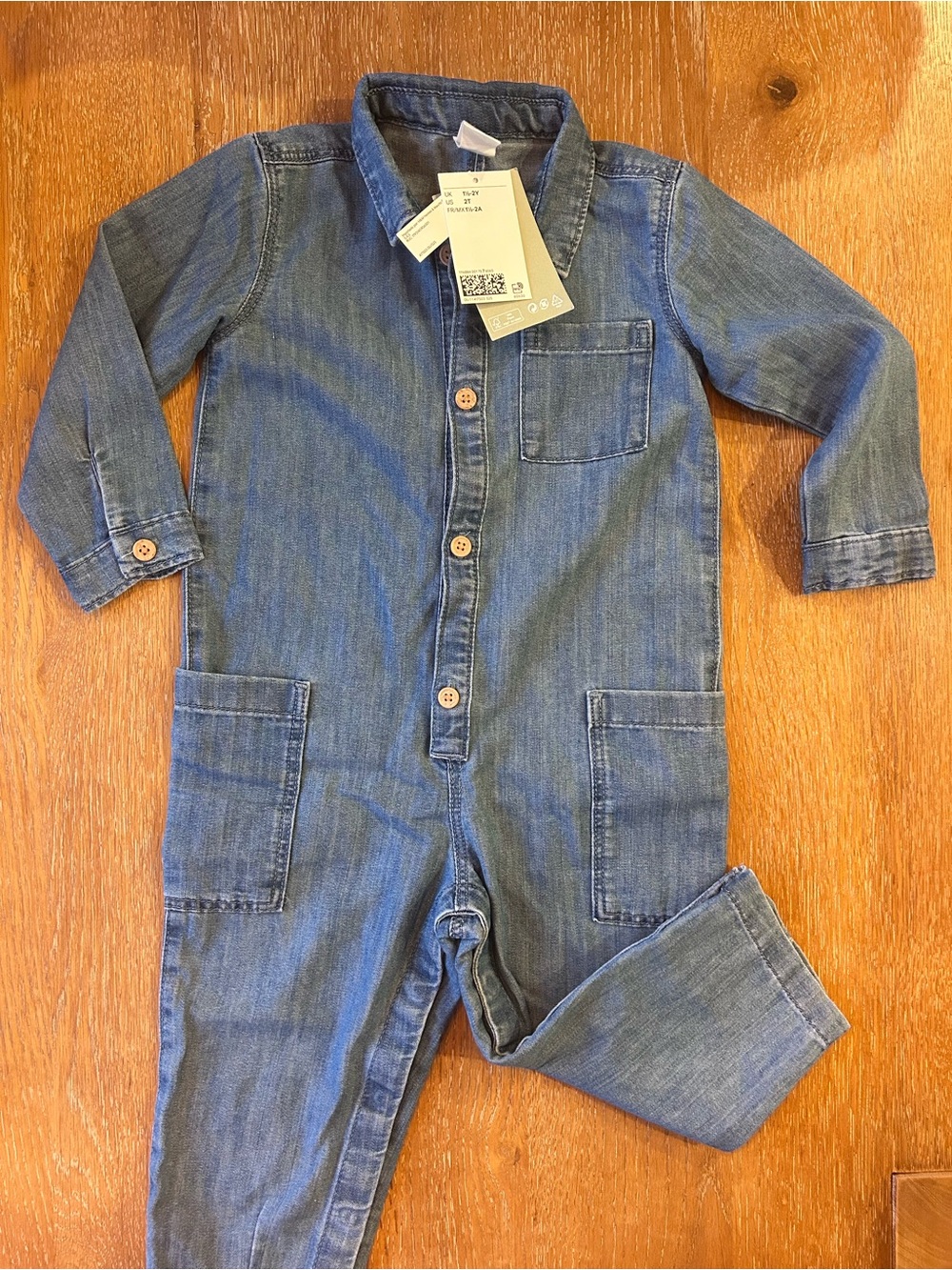 H&M Denim One-Piece Jumpsuit - Blue